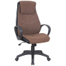 Кресло офисное AMIGO HALMAR  с обивкой из коричневой ткани и черной экокожи