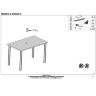 На фото инструкция по сборке обеденного стола MODEX 2 120 HALMAR (дуб сонома) (стр. 1/2)