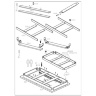 На фото инструкция по сборке обеденного стола TIAGO 2 HALMAR (дуб ривьера) (стр. 3/4)