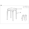 Инструкция по сборке стула PIRI HALMAR (темно-коричневый)
