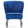 На фото вид спереди кресла LANISTER HALMAR темно-синий