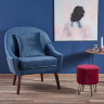 Фото кресла OPALE HALMAR темно-синий в интерьере