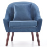На фото вид спереди кресла OPALE HALMAR темно-синий