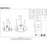 На фото инструкция по сборке комплекта журнальных столиков MENTONA 2 HALMAR