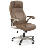 Кресло офисное CARLOS HALMAR с обивкой из экокожи светло-коричневого цвета