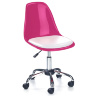 Кресло детское COCO 2 HALMAR из розового пластика и белой экокожи