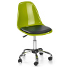 Кресло детское COCO 2 HALMAR из зеленого пластика и черной экокожи
