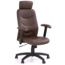 Кресло офисное STILO HALMAR  с обивкой из экокожи коричневого цвета
