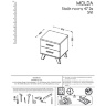 На фото инструкция по сборке тумбочки MOLDA SN-1 HALMAR (стр. 1/4)