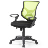 Кресло офисное BONO HALMAR с обивкой из черной ткани и зеленой сетки