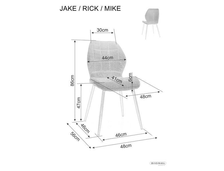 Стул SIGNAL JAKE VELVET черный каркас/зеленый BL.78 JAKEVCZ фото