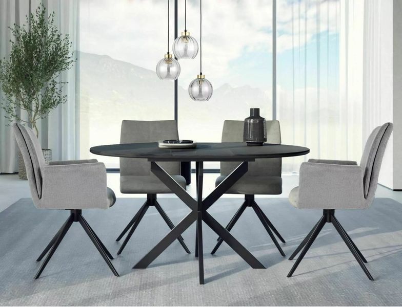 Стол SIGNAL GASTON CERAMIC 100(135)*100 черный GASTONC100 фото