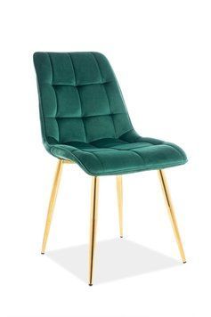 Стілець SIGNAL CHIC VELVET золотий каркас/зелений BL.78 CHICVZLZ фото