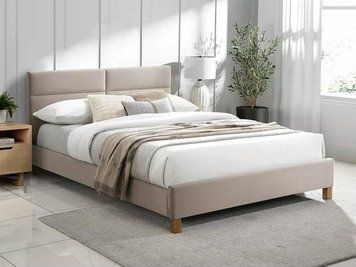 Ліжко SIGNAL SIERRA VELVET 140*200 беж/дуб BL.28 SIERRAV140BED фото