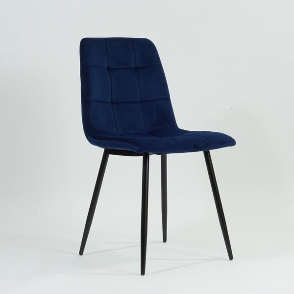 Стул SIGNAL MILA VELVET черный каркас/синий BL.86 MILAVCGR фото