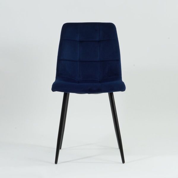 Стул SIGNAL MILA VELVET черный каркас/синий BL.86 MILAVCGR фото