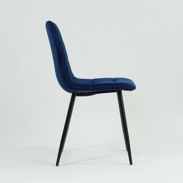 Стул SIGNAL MILA VELVET черный каркас/синий BL.86 MILAVCGR фото