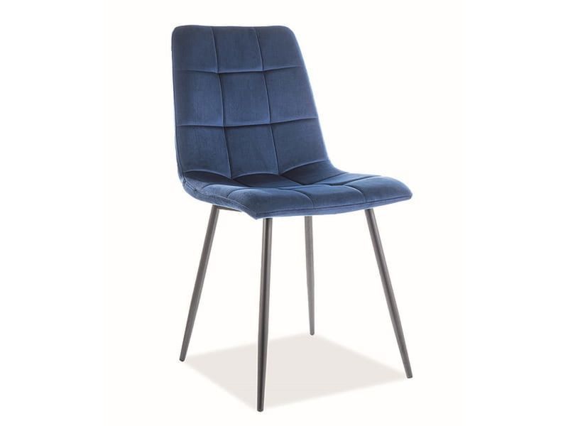 Стул SIGNAL MILA VELVET черный каркас/синий BL.86 MILAVCGR фото