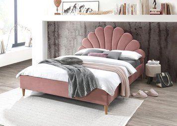 Ліжко SIGNAL SANTANA VELVET 160x200 ант.троянда/дуб BL.52 SANTANAV160RDN фото