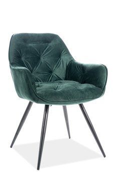 Стул SIGNAL CHERRY VELVET черный каркас/зеленый BL.78 CHERRYVCZ фото