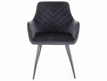 Стул SIGNAL FIG VELVET черный каркас/черный 19 FIGVCC фото