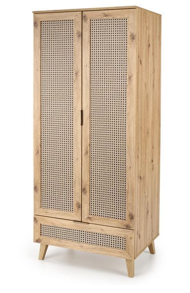 HALMAR BORNEO S-1 шкаф, дуб artisan / черный V-PL-BORNEO-S-1 фото