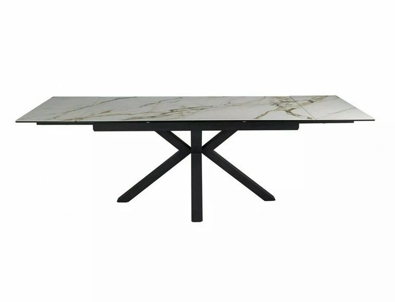 Стол SIGNAL COLUMBUS CERAMIC 160(240)*90 белый AMBER BIANCO/черный COLUMBUSBC160 фото