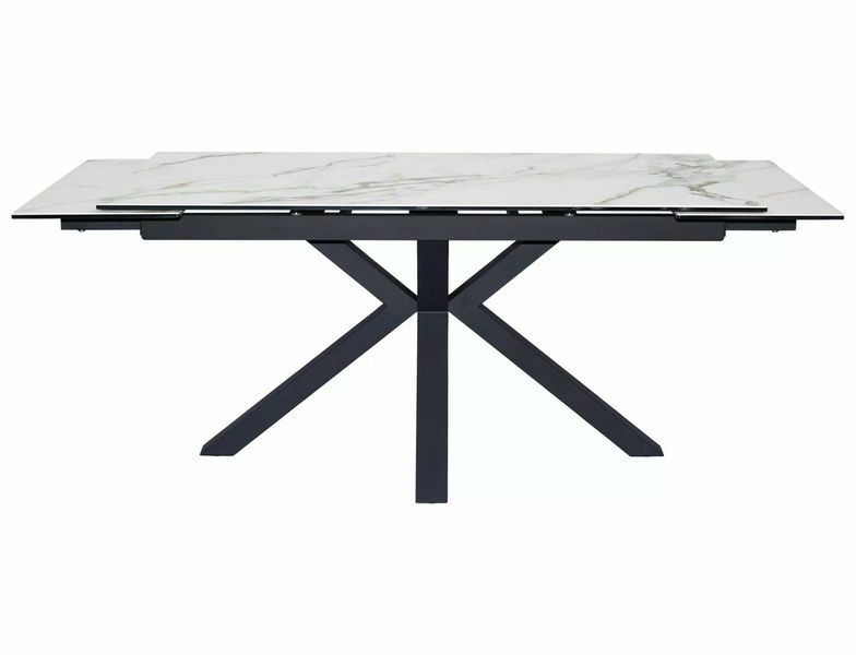 Стол SIGNAL COLUMBUS CERAMIC 160(240)*90 белый AMBER BIANCO/черный COLUMBUSBC160 фото