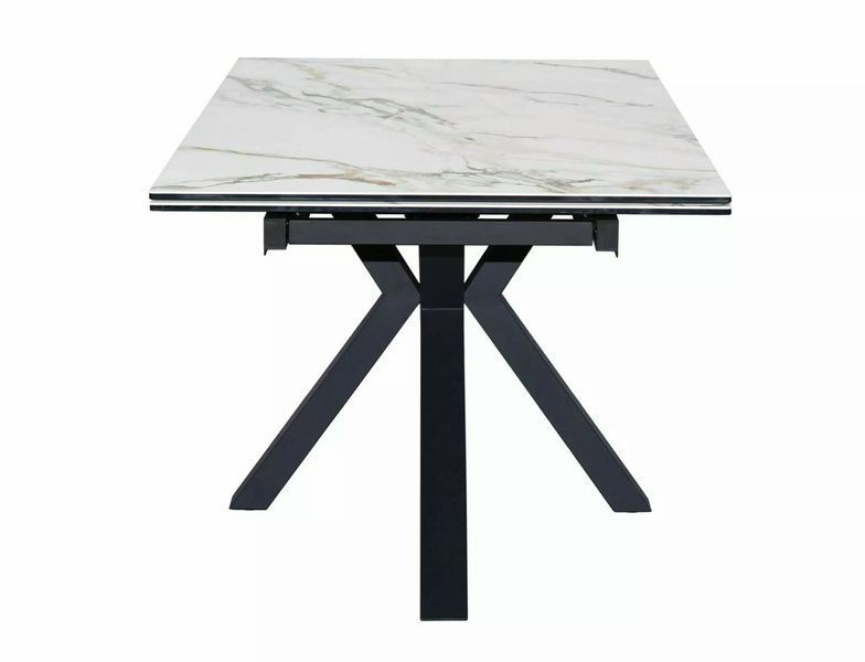 Стол SIGNAL COLUMBUS CERAMIC 160(240)*90 белый AMBER BIANCO/черный COLUMBUSBC160 фото