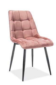 Стул SIGNAL CHIC VELVET черный каркас/античная роза BL.52 CHICVCRA52 фото