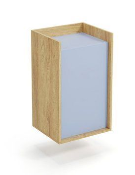 HALMAR MOBIUS шафа 1D, хікора дуб / світло-блакитний V-PL-MOBIUS-SZAFKA_1D-NIEBIESKI фото