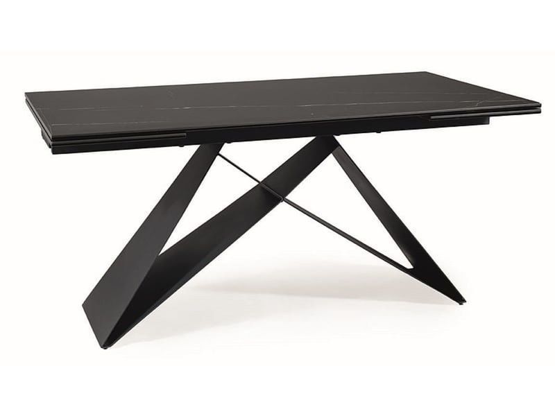 Стіл SIGNAL WESTIN CERAMIC 160(240)*90 чорний SAHARA NOIR/чорний мат WESTINCCC160 фото