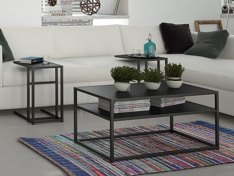 Журнальний столик SIGNAL SYMPHONY D чорний/чорний 45x30 SYMPHONYDC фото