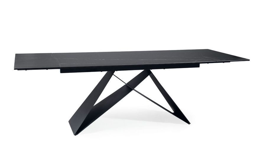 Стіл SIGNAL WESTIN CERAMIC 160(240)*90 чорний SAHARA NOIR/чорний мат WESTINCCC160 фото