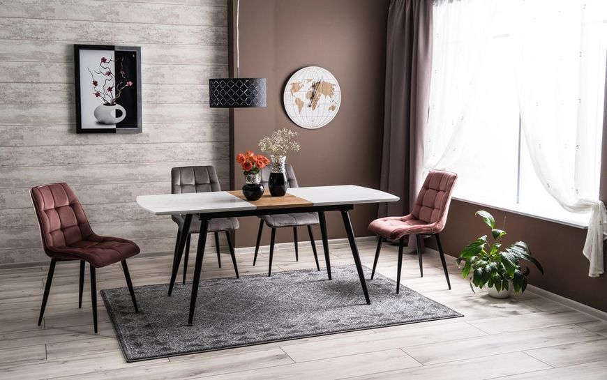 Стілець SIGNAL CHIC VELVET чорний каркас/сірий BL.14 CHICVCSZ14 фото