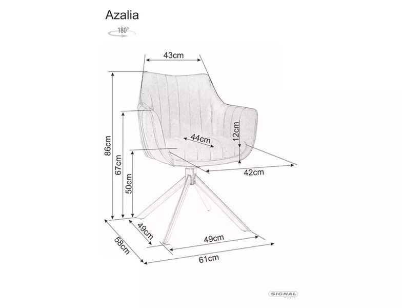 Стул SIGNAL AZALIA BREGO черный каркас/светлый беж 22 AZALIABRCJBE22 фото