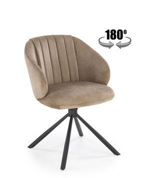 HALMAR K533 крісло, чорний / капучіно V-CH-K/533-KR-CAPPUCCINO фото