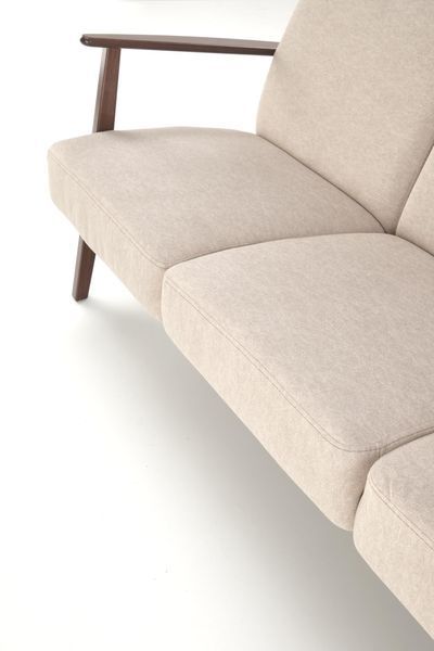 HALMAR MILANO 3S диван, бежевый CASTEL#15 / темный орех V-PL-MILANO_3S-SOFA-BEŻOWY фото