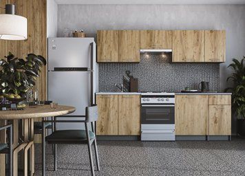 HALMAR DARIA 240 кухонний гарнітур, антрацит/дуб крафт V-UA-DARIA_240-ANTRACYT/D.CRAFT фото