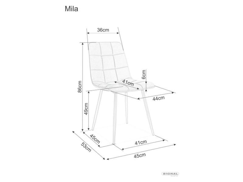 Стілець SIGNAL MILA VELVET чорний каркас/чорний BL.19 MILAVCC фото