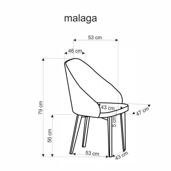 HALMAR MALAGA стул, корица V-PL-N-MALAGA-MAVEL44/STELAR54 фото