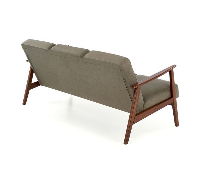 HALMAR MILANO 3S диван, оливковый CASTEL#39 / темный орех V-PL-MILANO_3S-SOFA-OLIWKOWY фото