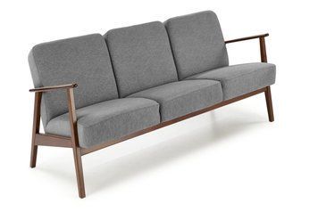 HALMAR MILANO 3S диван, сірий CASTEL#93 / темний горіх V-PL-MILANO_3S-SOFA-POPIEL фото