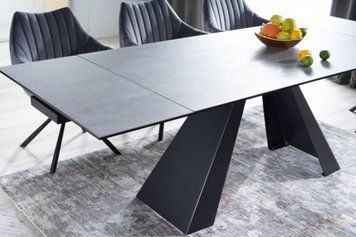 Стол SIGNAL SALVADORE CERAMIC II темно-серый CORSO GREY/черный мат 120(180)X80 SALVADORECII120 фото