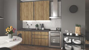 HALMAR IDEA 180 кухонний гарнітур V-UA-IDEA_180-ANTRACYT/D.CRAFT фото