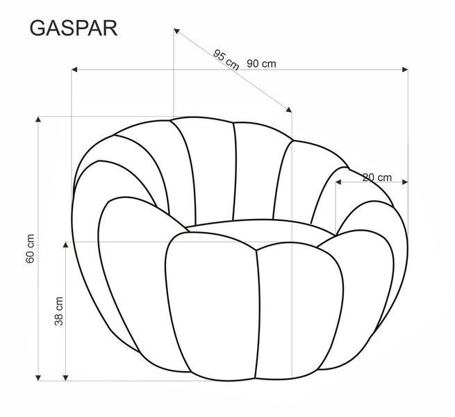HALMAR GASPAR 2 кресло для отдыха, бежевый V-CH-GASPAR_2-FOT-BEŻOWY фото