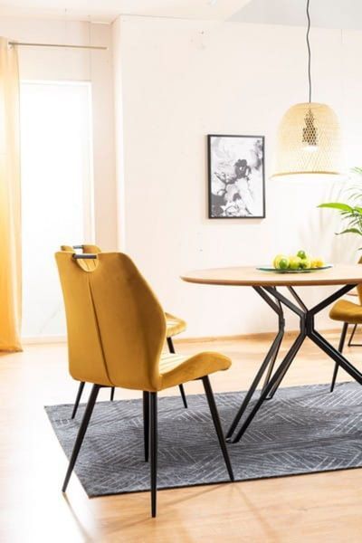 Стул SIGNAL ARCO VELVET черный каркас/карри BL.68 ARCOVCCU фото