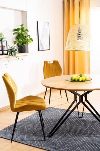 Стул SIGNAL ARCO VELVET черный каркас/карри BL.68 ARCOVCCU фото