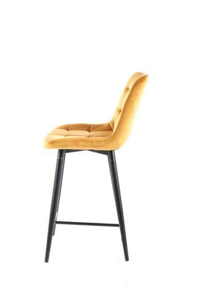 Напівбарний стілець SIGNAL CHIC H-2 VELVET чорний каркас/карі BL. 68 CHICH2VCCU фото