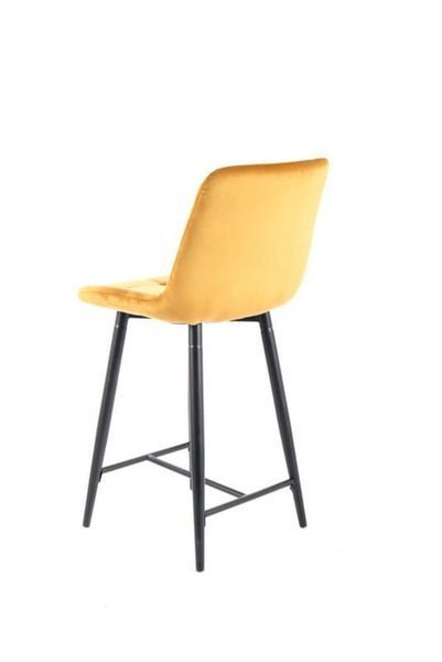Напівбарний стілець SIGNAL CHIC H-2 VELVET чорний каркас/карі BL. 68 CHICH2VCCU фото